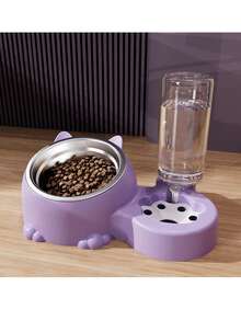 Personalized Pet Rice Bowl, Cat Bowl, Dog Basin, Anti-Knock, Oblique Neck Protection , Automatic Drinking Water, Suitable For Other Small And Medium-Sized Pets Such As Cats And Dogs, Without Battery - Multicolor - View 8