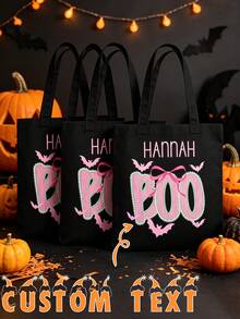 Customized Halloween Gift Bags, Personalized Logo And Pattern Customization, Lightweight Handheld, Convenient For Daily Storage, Suitable For Holidays, Store Packaging, Multi-Scenario Use - Multicolor - View 1
