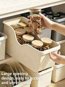 Kitchen Storage Box, Household Belt Wheel, Pot Lid Rack, Seasoning And Miscellaneous Basket, Storage Rack, Cabinet Sink Slanted Storage Box, Plastic Storage Box, Wardrobe Clothing Storage Box, Organizing Storage Box - Multicolor - View 4
