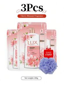 LUX Sakura Fragrance Body Wash Refill 200G, Essential Oil Body Wash, Long-Lasting Floral Scent, Gentle Cleansing & Moisturizing Body Wash, Suitable For Men And Women Daily Bathing - Cherry Blossom - View 9