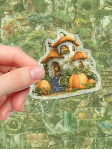 SCXXBSW 50pcs/100pcs Green Forest-Themed Sticker Set Eye-Catching PET Decorative Stickers For Envelopes, Skateboards, Notebooks, Cars, And Planners Perfect For Rewards And Holiday Gifts - Sticker - View 7