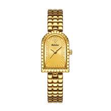 YaLaLuSi Brand 1pc Elegant Women's Wrist Watch, Exquisite Small Square Dial Design - Gold - View 10