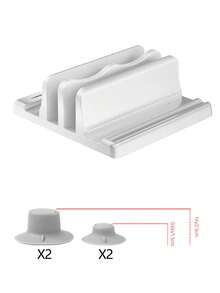 Soporte para portátil negro, soporte de computadora ajustable multifuncional, compatible con funda protectora MacBook, estante de almacenamiento vertical, funda protectora, soporte de almacenamiento, base. Esencial para dormitorio universitario. Teclado Bluetooth, funda de computadora, alfombrilla de escritorio, bolsa para portátil, periféricos de computadora, área de escritorio de oficina, almacenamiento de teclado con auriculares con cable, soporte con bolsa pequeña, soporte de almacenamiento para smartphone - Ver 11