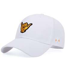 1pc Men's Halloween Hat Finger 666 Embroidered Baseball Cap Street Fashion Casual Hat Spring Autumn Travel Beach Vacation - Multicolor - View 3