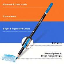 120-Pack Oil-Based Colored Pencils Set, Pre-Sharpened Drawing Supplies For Adult Coloring Books & Artists - 120-color Oil-based Colored Pencils - View 3