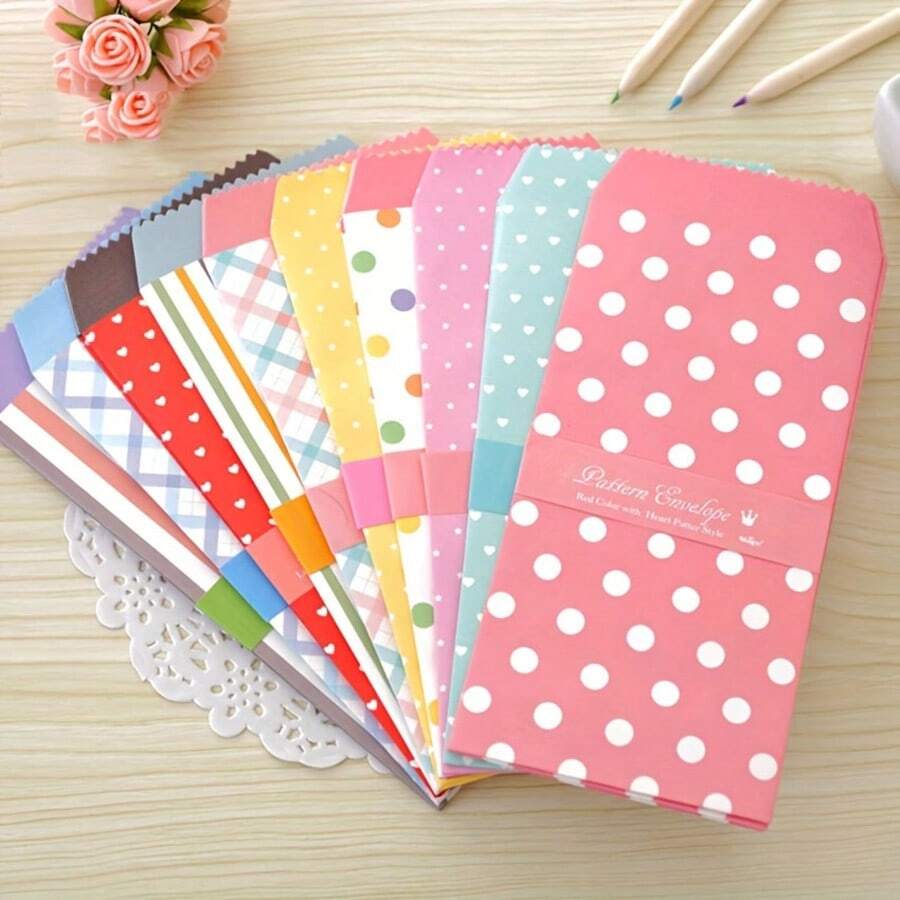 20 Colorful Envelopes 10 Designs - Cash Envelopes, Small Envelopes, Cash Envelopes, Manila Envelopes, Money Envelopes, Cards And Envelopes, Coin Envelopes, Key Envelopes, Random Colors - Sets - View 1