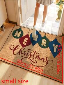1pc Funny Three-Color Christmas Letter Pattern Welcome Doormat, Harvest Season Pattern Minimalist Style Short Plush Quick-Dry Non-Slip Machine Washable Entry Mat, Suitable For Kitchen, Bathroom, Dining Room, Hallway, Party, Holiday, All Seasons, Patio Home, Christmas Theme, Party Supplies - Burnt Orange - View 11
