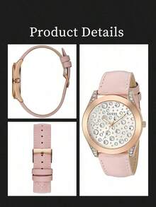 GUESS Women's Quartz Watch, Multi-Color Small Dial, Fashionable Store, Minimalist Vibrant Color Combination, Suitable For Daily Wear, Multi-Function Casual, Elegant And Cute Style, As A Gift, Suitable For Birthday Anniversary W1065L1 - Pink - View 8
