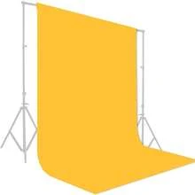 VOJCBKRE Yellow Photography Backdrop, Multi-Purpose Portrait Studio Video Recording Party Background Screen, Non-Reflective Easy Installation High Density (Stand And Clips Not Included) - View 1