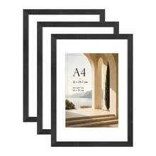 Mosearon 3pcs/1pc Solid Wood Photo Frame - A3, A4, 30x40CM, Multiple Sizes. Home Decor Photo Frame - Can Be Hung On Wall Or Placed On Table. Perfect For Portraits, Landscape Photos And Birthday Photos. Great Gift For Friends. - Solid Wood Photo Frame - View 49