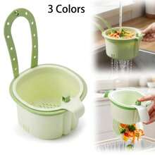 Upgraded Detachable Sink Strainer, Multi-Function Hanging Sink Basket, Self-Cleaning Anti-Clogging Mesh Filter, Suitable For Kitchen And Bathroom Sinks, Push-Button Sink Filter Basket - Automatic Food Residue Drainage Basket, Non-Slip Plastic Drainage Basket, Adjustable Wet-Dry Separation Filter, Suitable For RV And Outdoor Use, Multi-Function Sink Strainer - Upgraded Version - View 3