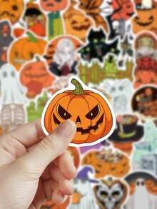 50 miếng nhãn dán Halloween cho laptop, ván trượt, đàn guitar, mũ bảo hiểm, tiệc lễ hội, trang trí DIY lớp học và làm quà tặng lễ hội cho bạn thân - A - Xem 7