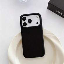 Shockproof Liquid Silicone Phone Case Compatible With Iphone 17 17 Pro Max 16 15 14 13 12 11, Soft Anti-Scratch Ultra-Fine Fiber Lining Soft Shell - Black - View 6