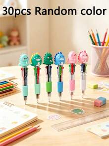 Cute Dinosaur 4-In-1 Multi-Color Ballpoint Pen, 3D Cartoon 3D Pen Head Portable Planner Pen, Student Note-Taking Marking School Supplies - Multicolor - View 9
