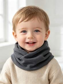 1pc Kids Solid Color Neck Warmer & Toddler Neck Warmer, Children's Scarf, Soft Winter Protective Ski Neck Gaiter, Suitable For Boys And Girls In Cold Weather - Crossover - View 5