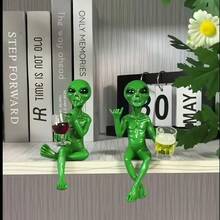Halloween Christmas Decoration Alien Resin Figurine Indoor Garden Decor Small Statue Cute Home Decor Creative Ornament Gift - 2pcs - View 5