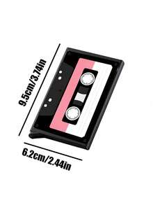 2D Retro Cassette Tape Pattern Pop-Up Card Holder, Holds 6 Cards, Portable Scratch-Resistant Card Case, Minimalist Credit Card Holder, Cassette Illustration Style Doctor Nurse Card Holder, Transit Card Holder, Student ID Card Holder Set, Multi-Functional Decorative Accessory, Suitable For Keychain, Phone Accessory, Card Storage, Storing ID Card, Credit Card, Transit Card, Gift For Family And Friends, Music Lovers Back To School Season, Teacher's Day, Back To School, Halloween, Thanksgiving, Christmas, New Year, Anniversary Gift. - Multicolor - View 11