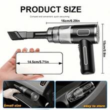 SOKANY Portable Wireless Handheld Vacuum Cleaner, One-Time Suction Of Snack Crumbs/Pet Hair, Dust Bin + Washable Filter, Cyclone Suction Wireless Vacuum Cleaner, USB Charging (2000mAh) Large Capacity Lithium Battery - Multicolor - View 10