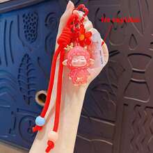1pc Cartoon Crown Pouting Sheep Keychain, Cute Little Sheep Bag Charm Car Key Ring Small Gift - Multicolor - View 7