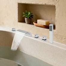 Waterfall Faucet, Bathroom Waterfall Faucet, Bathroom Faucet, Tub Sink Mixer Tap + Hand Shower - Waterfall Faucet - View 10