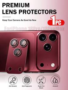Yezodawee Camera Lens Protector Film For Phone 18 Pro Max/Phone 18 Pro/Phone 17 Pro Max/17 Pro, Shatter-Resistant, Strong Adhesion, Compatible With Phone Cases, Metal Tempered Glass Rear Camera Screen Protector, Deep Cherry Red - Deep Cherry Red - View 1