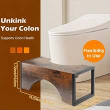 Heavy-Duty 550-Pound Load-Bearing Bathroom Commode Stool - High 7inch Non-Slip Wooden Commode Stool, Easy To Install, Suitable For Adults, Hotels Or Spas - Modern Bathroom - Heavy-duty Toilet Stool - View 6