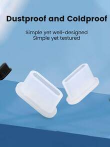 10pcs Phone Charging Port Dust Plug/Protector, Free Storage Box, Apple Interface Dust-Proof And Anti-Clog Design, Dust-Proof And Anti-Dust, Easy Installation And Not Easy To Fall Off, More Effective Protection For Charging Port - White - View 4