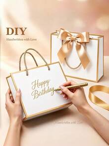 24 túi quà giấy bìa cứng 300gsm ép kim, túi quà mini cảm ơn kèm quai dây dày, dùng làm quà tặng tiệc Giáng Sinh, đám cưới, sinh nhật, lễ tốt nghiệp, túi đóng gói trang trí quà lưu niệm - J-Nhiều màu - Xem 5