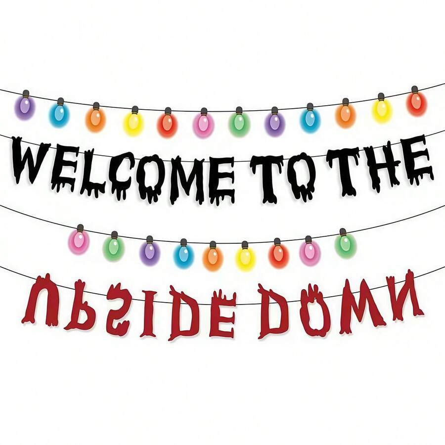 1 Set Banner Pesta Ulang Tahun Bertema Halloween, Dekorasi Pesta Ulang Tahun Halloween, Cocok untuk Dekorasi Rumah dan Ruangan Bertema Pesta - View 1