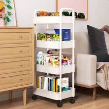 Multi-Layer Rolling Storage Cart - Compact Space-Saving Design, Durable Plastic Construction, Suitable For Kitchen, Bathroom, Bedroom, Office, Warehouse, Garage - Easy To Assemble, Multi-Functional Multi-Layer Storage Rack, Home Organization Shelf - Car Storage Rack/Black - View 6