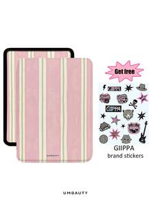 UMBAUTY Pink & Green Striped Pattern Protective Case For 7/6.8/6 Inch Kindle Paperwhite (12th/11th/10th/7th/6th/5th Gen - 2024) | Kindle Colorsoft Signature Edition E-Reader Accessory, Cute Minimalist Protective Case With Hand Strap, Suitable As A Gift For Colleagues And Friends - Multicolor - View 17