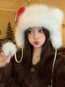 Bows Hat - Cute Animal Fashion Warm Hat - Soft Fur Hat For Women In Autumn/Winter. Suitable For School, Outings, Hiking Occasions. - A - View 6