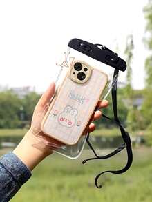 1pc Waterproof Phone Pouch, PVC Transparent Sealable Touchscreen, Full View Full Coverage Style Portable Swimming/Surfing Phone Case, Multicolor - Multicolor - View 2