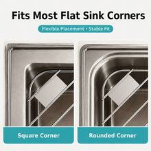 Metal Sink Corner Rack, Triangular Sink Top Drainer, For Placing Sponges, Cloths, Cups And Small Bowls, Drill-Free Space-Saving Kitchen Sink Organizer - Tripod - View 10