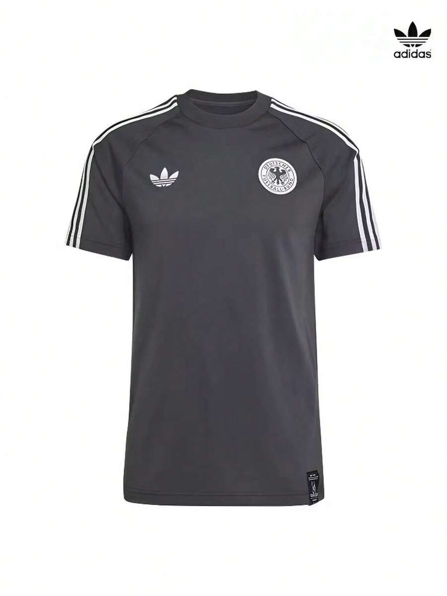 Adidas World Cup Jersey Men's Germany National Football Team Series New Short Sleeve T-Shirt - Dark Grey - View 1