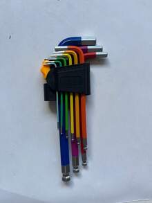 9pcs Medium/Extra Long Ball End Hex Key Wrench Set, Multiple Sizes, Stainless Steel Industrial Wrench, Made Of Industrial Grade CRV Material, Portable Storage Case Design, Suitable For Industrial/Home Maintenance, Installation And Other Work Environments - Allen Wrench - View 11