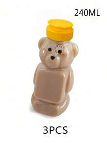 3/1pc Little Bear Plastic Water Bottle Cute Creative New Student Portable Transparent Water Cup Milk Tea Cup For Birthday Gifts - Multicolor - View 11