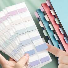 12-120pcs Pastel Color Index Tabs Sticky Notes, Self Adhesive Page Markers, Book Annotation Tabs, Bookmark Labels For Study Notes, Notebook, Document Classification, Office School Supplies - A - View 2