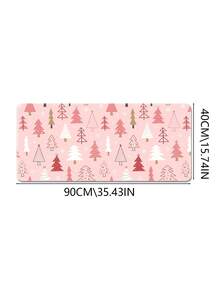 Pink Christmas Tree Large Desktop Mouse Pad, Cute Christmas Pine Tree & Snowflake Pattern Non-Slip Rubber Keyboard Desk Mat, Suitable For Office Home Desktop Decoration - View 16