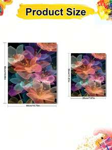 DIY Translucent Neon Floral Art (Frameless Or Framed 8x12 / 16x20 Inches) Paint By Numbers Kit(Acrylic) Arts & Crafts For Adult Beginners, Home Wall Decor, And Holiday Gifts - Sets - View 2