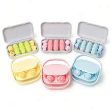 2-Layer Soft Silicone Sleep Earplugs, Designed For Women, Suitable For Small Ear Canals, Reusable And Washable, Noise Reduction And Anti-Snoring, Suitable For Students And Dorms, Sleep, Work And Travel Use, Women's Gift - Multicolor - View 6