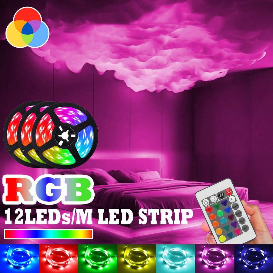 Acosh Neon RGB 5050 LED String Lights With 24 Keys Remote, Color Changing, 3.3ft To 131ft (1m–40m), For Bedroom Kitchen TV Wall & Holiday Parties (Christmas, Halloween, Birthday)