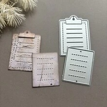 1 buah Cetakan Pemotong Logam Papan Pesan Mini, Cetakan Cetak Buatan Tangan Kreatif Vintage yang Indah untuk Scrapbooking, Album Foto, Kartu, Dekorasi Kartu Ucapan, dan Pembuatan Hadiah - A - View 10