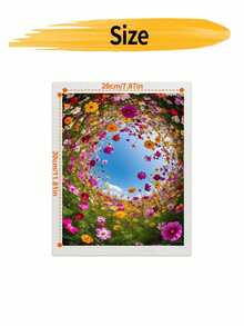 DIY Fisheye Lens Colorful Cosmos Flower Meadow (Frameless Or Framed 8x12 / 16x20 Inches) Paint By Numbers Kit(Acrylic) Arts & Crafts For Adult Beginners, Home Wall Decor, And Creative Holiday Gifts - Sets - View 8