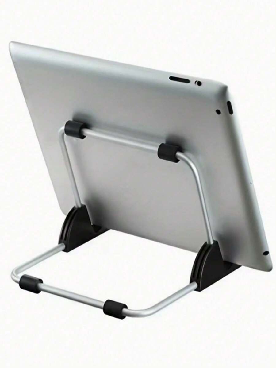 All‑In‑One Aluminum Alloy Tablet Stand, Multi‑Angle Adjustable Foldable Desktop Holder, Lightweight Durable Bracket For Laptops & Tablets, High Compatibility With Adhesive Mats - View 1