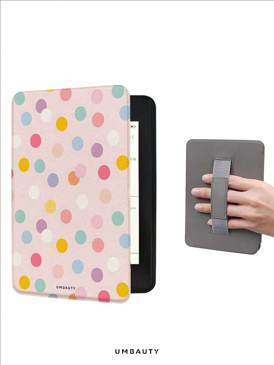 UMBAUTY Casing Pelindung Motif Polkadot Merah Muda untuk Kindle Paperwhite 7/6.8/6 Inci (Generasi ke-12/11/10/7/6/5 - 2024) | Aksesori E-Reader Kindle Colorsoft Signature Edition, Casing Pelindung Minimalis Lucu dengan Tali Genggam, Cocok Sebagai Hadiah untuk Rekan Kerja dan Teman - MultiWarna - View 1