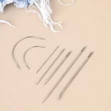 14/16pcs Wig Making Needle Set, C-Shaped Curved Needles & Large Eye Straight Sewing Needles, Suitable For Wigs, Hair Curtains, Lace Wigs Making And DIY Crafts - View 7