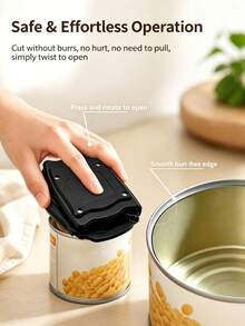 Manual Can Opener, Smooth Cutting No Burrs Edge Can Opener, Easy Rotation Opening Can Opener, No Sharp Edge Portable Can Opener, Kitchen Home Food Canned Jar Opening Manual Tool - View 5