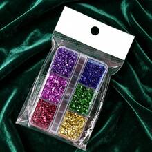 1盒彩色不對稱碎玻璃石填充料，適用於環氧樹脂模具填充材料，聖誕DIY手工珠寶鑄造用品，多用途 - 彩色 - 查看 8