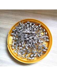 20pcs Football Basketball Silver Metal Inflation Needles Pump Accessories Iron Needle American Style Air Valve Connector Adapter - Silver - View 1
